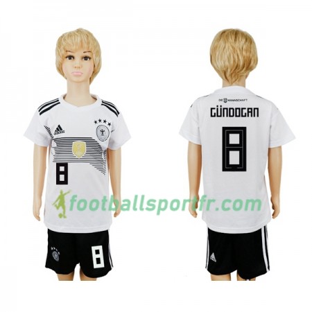 Tenue Allemagne Gundogan 8 Enfant Domicile Coupe du monde 2018 Maillot de Foot